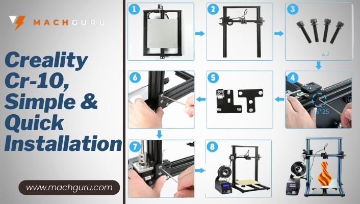 how to install creality cr-10 3d printer steps and guide